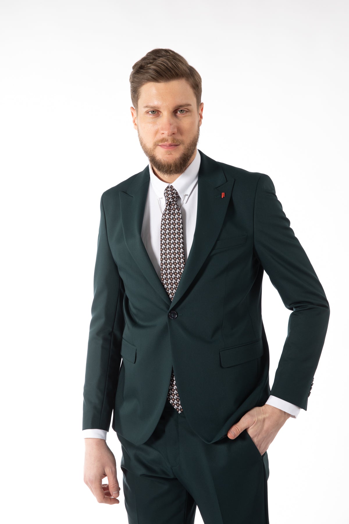 COSTUM SLIM FIT  TWN  - Verde