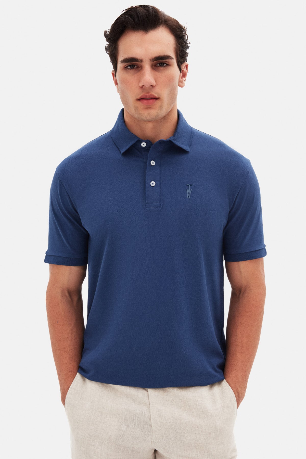 TRICOU SLIM FIT TWN  - Albastru