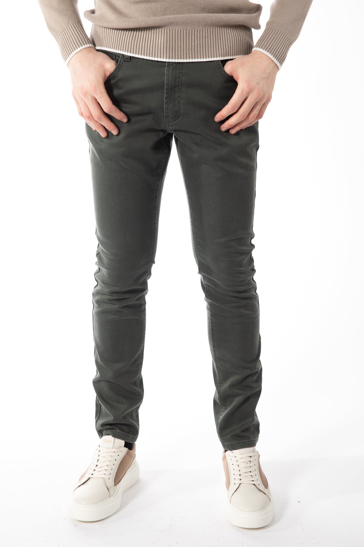 PANTALONI CHINO SLIM FIT TWN  - Kaki