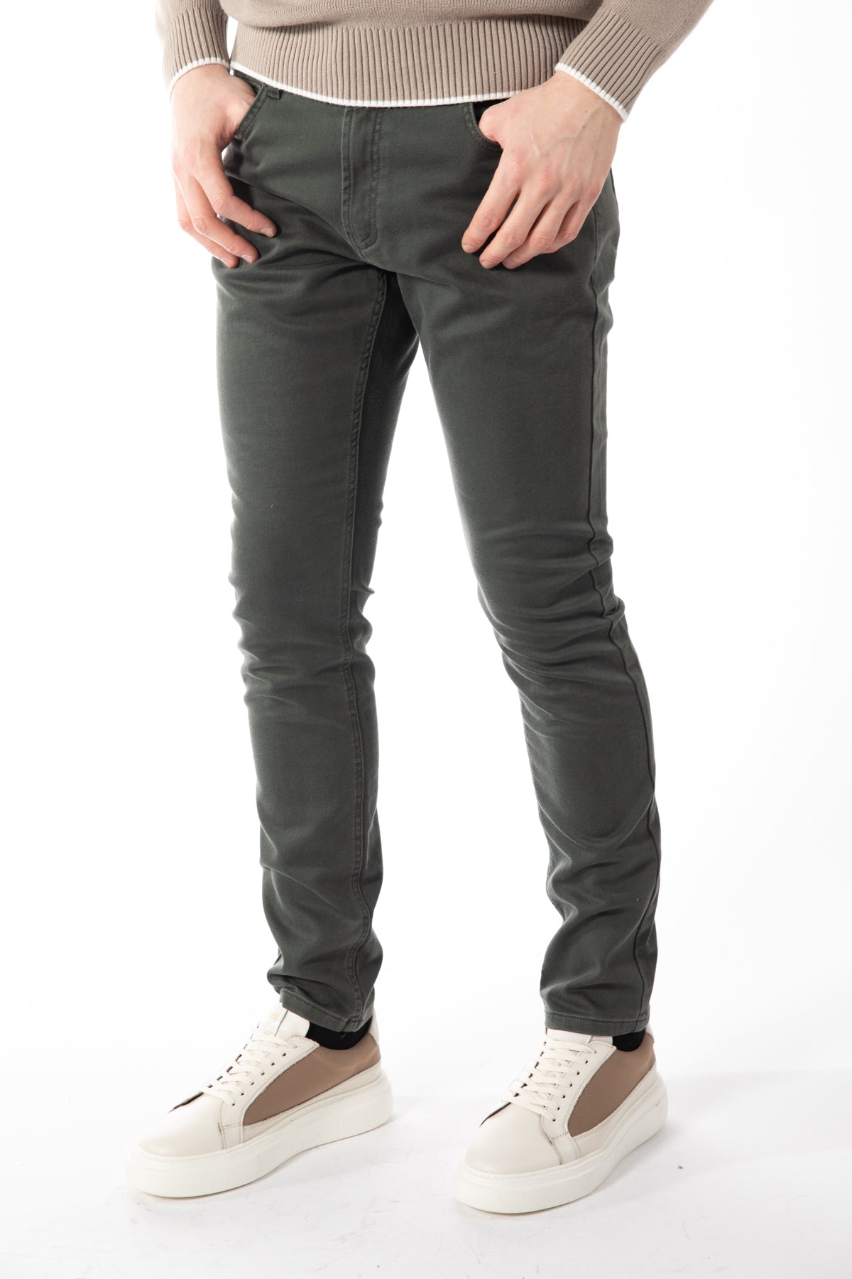 PANTALONI CHINO SLIM FIT TWN  - Kaki