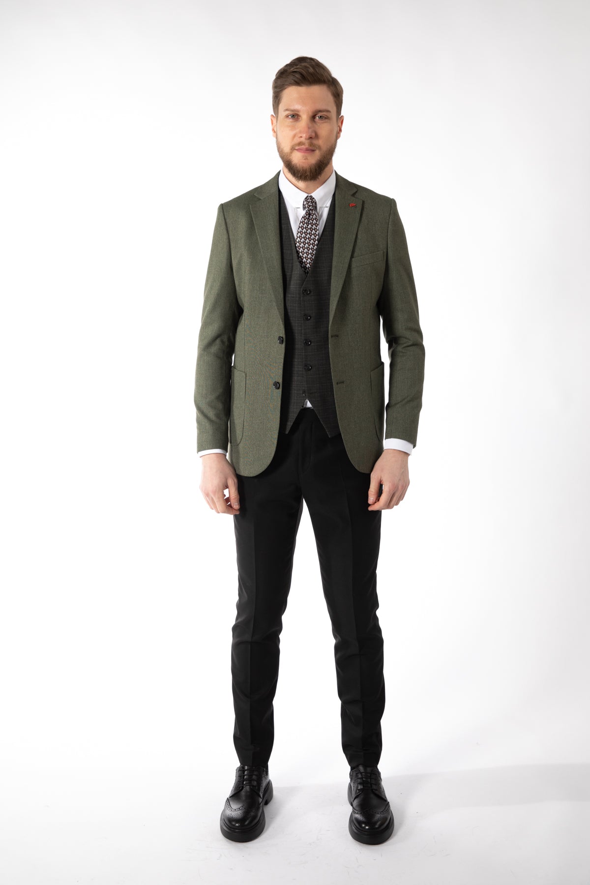 COSTUM SLIM FIT TWN  - Kaki