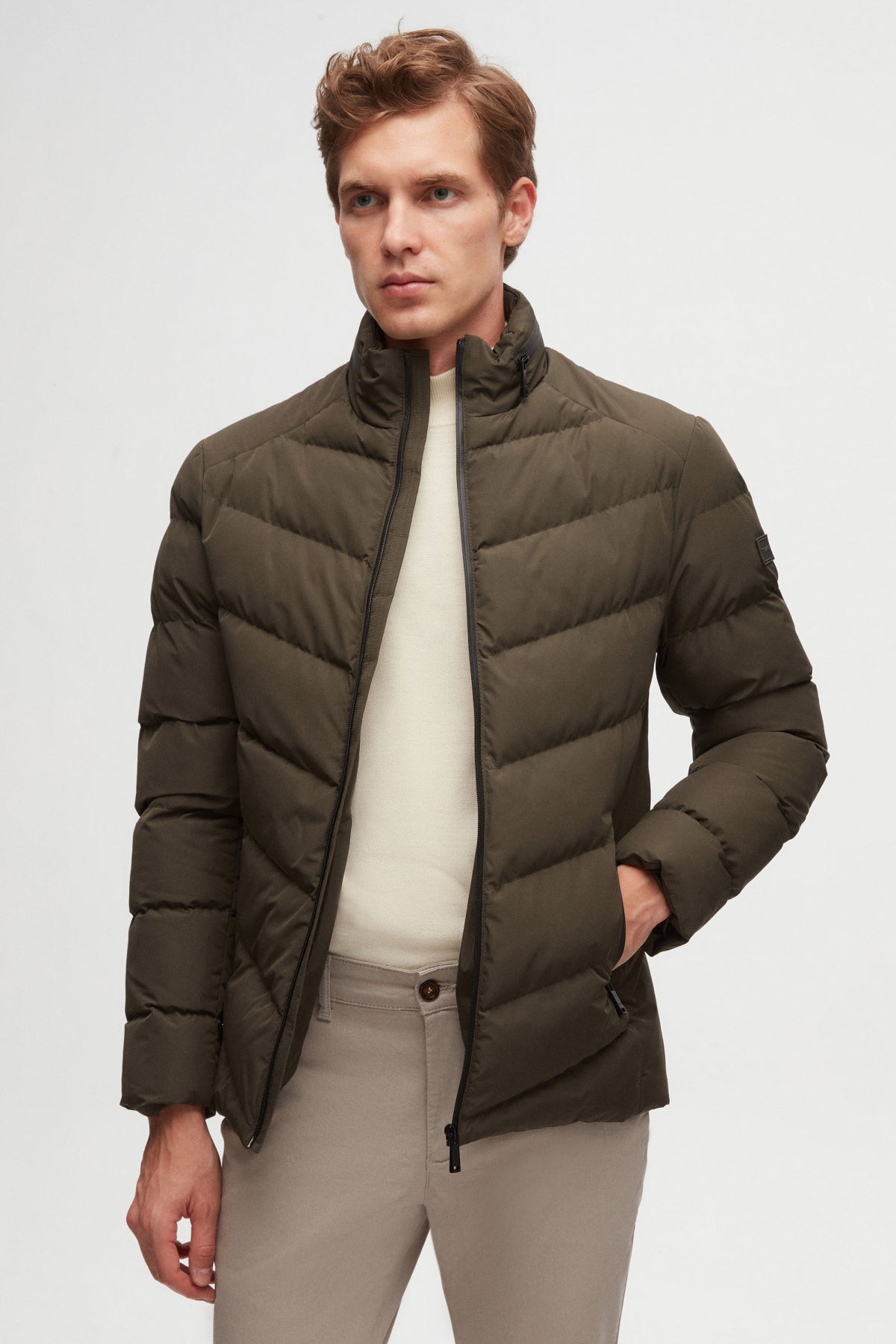 GEACA SLIM FIT TWN  - Kaki