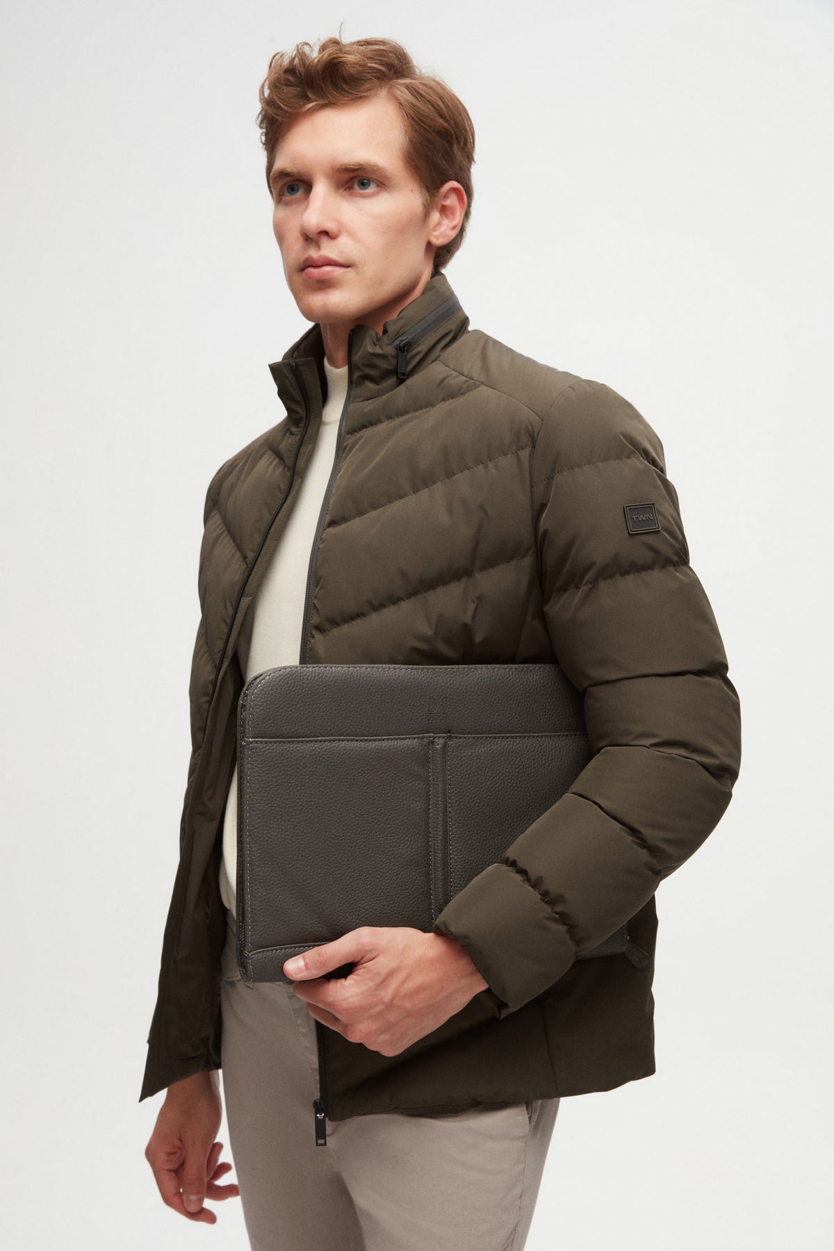 GEACA SLIM FIT TWN  - Kaki