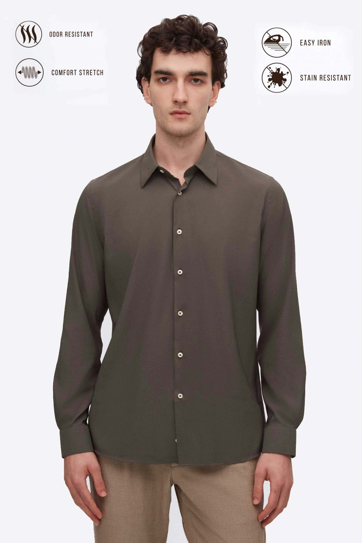 CAMASA SLIM FIT TWN  - Kaki
