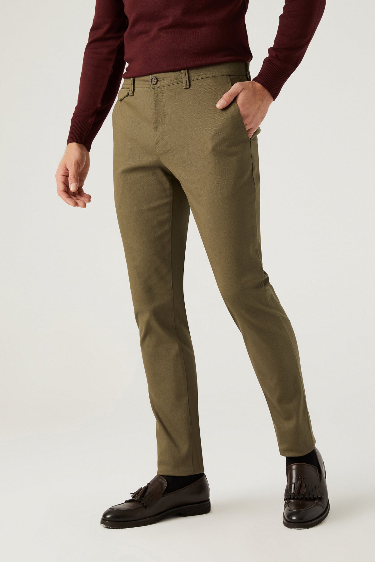 PANTALONI CHINO SLIM FIT TWN  - Kaki