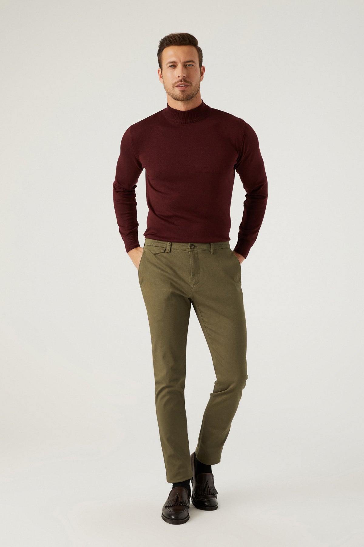 PANTALONI CHINO SLIM FIT TWN  - Kaki