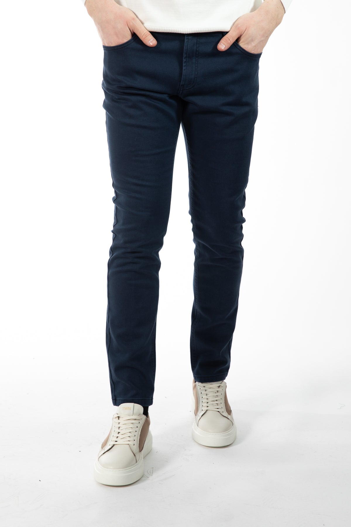 PANTALONI CHINO SLIM FIT TWN  - Bleumarin