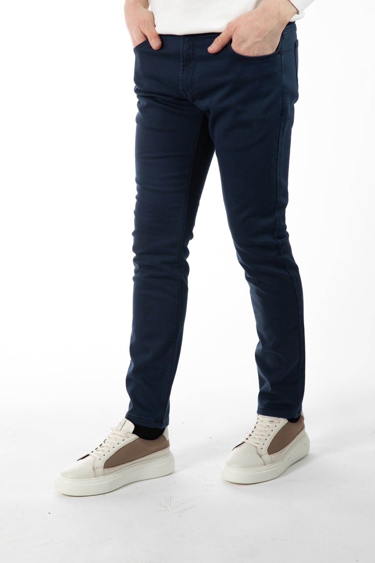PANTALONI CHINO SLIM FIT TWN  - Bleumarin