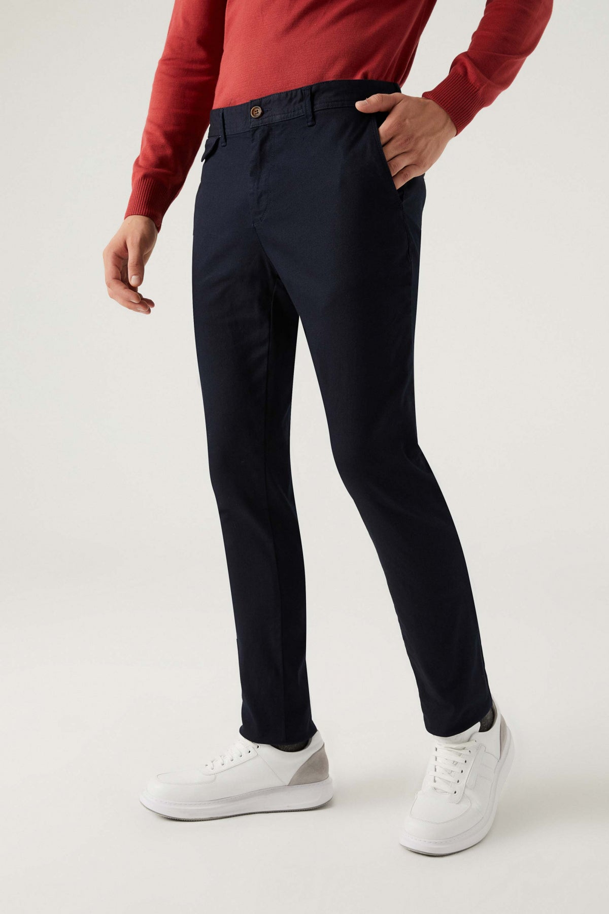 PANTALONI CHINO SLIM FIT TWN  - Bleumarin