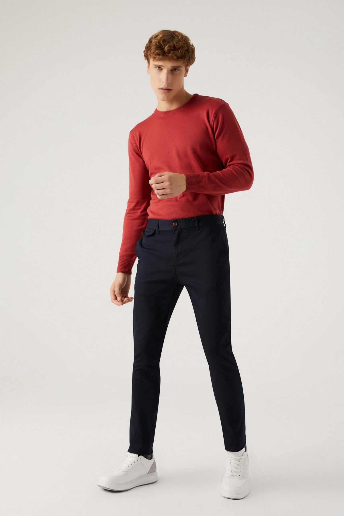 PANTALONI CHINO SLIM FIT TWN  - Bleumarin