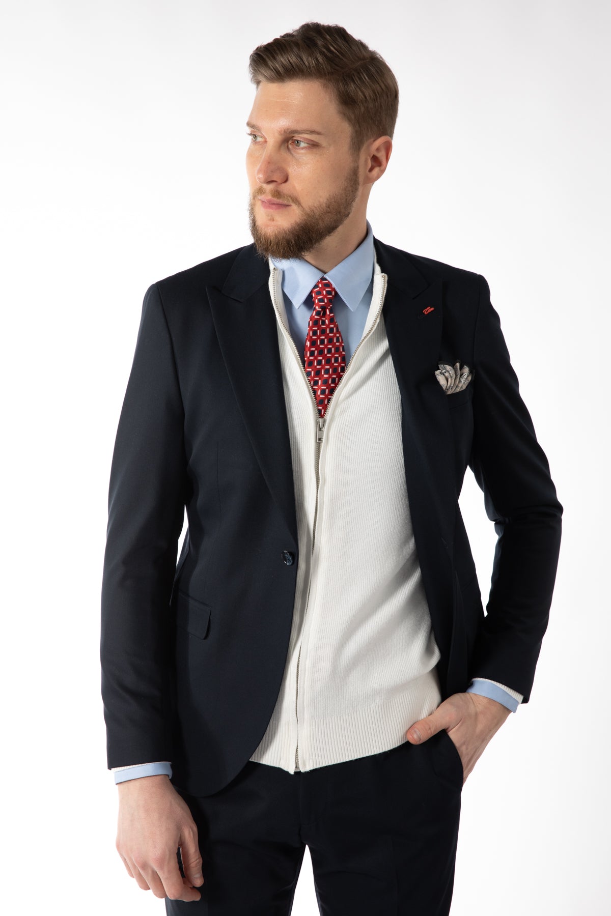 COSTUM SLIM FIT  TWN  - Bleumarin