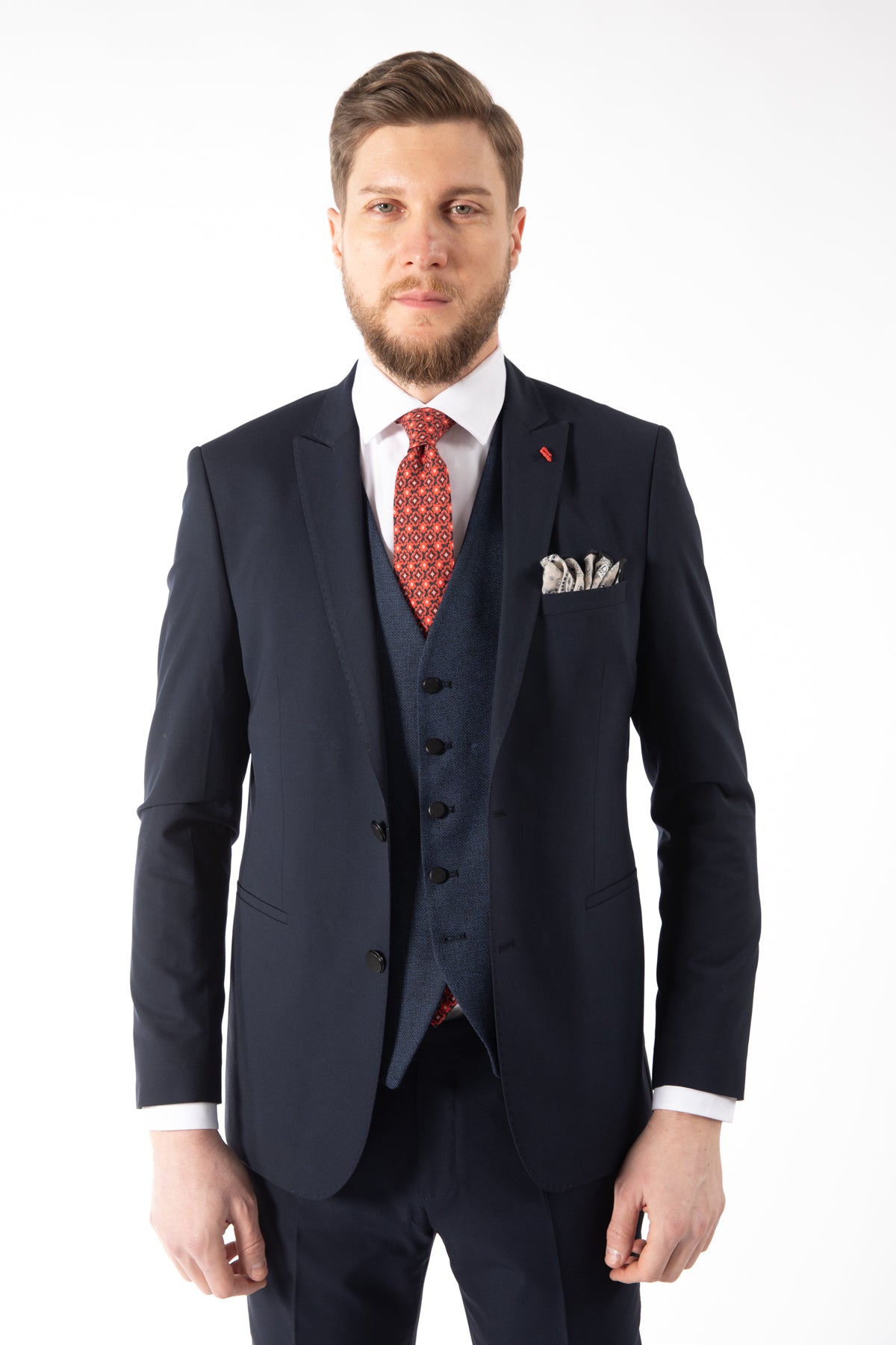 COSTUM SLIM FIT TWN  - Bleumarin