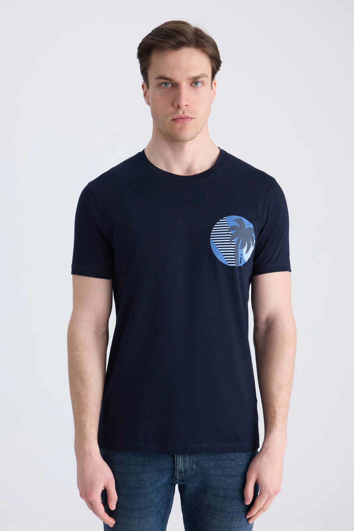 TRICOU SLIM FIT TWN  - Bleumarin