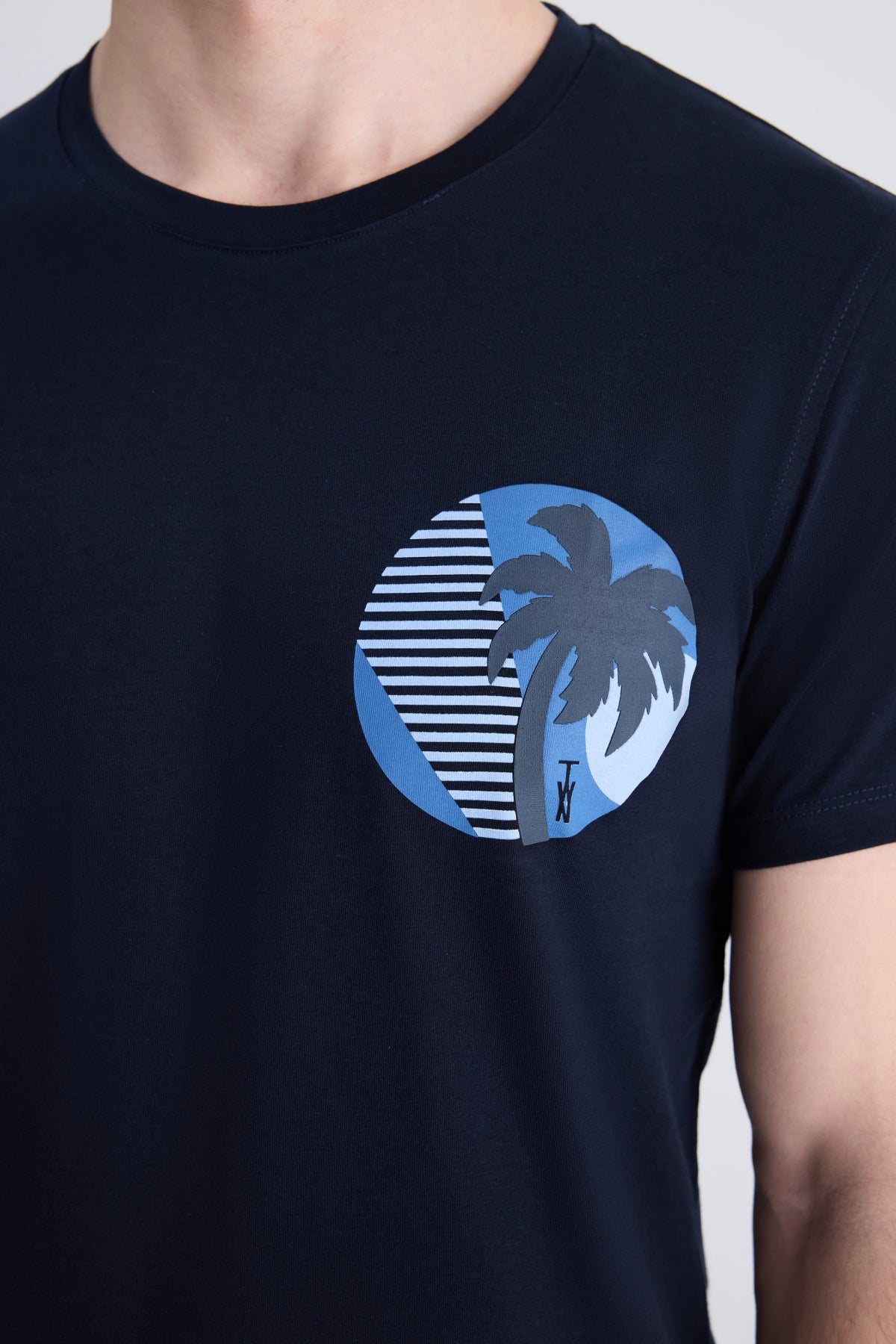 TRICOU SLIM FIT TWN  - Bleumarin