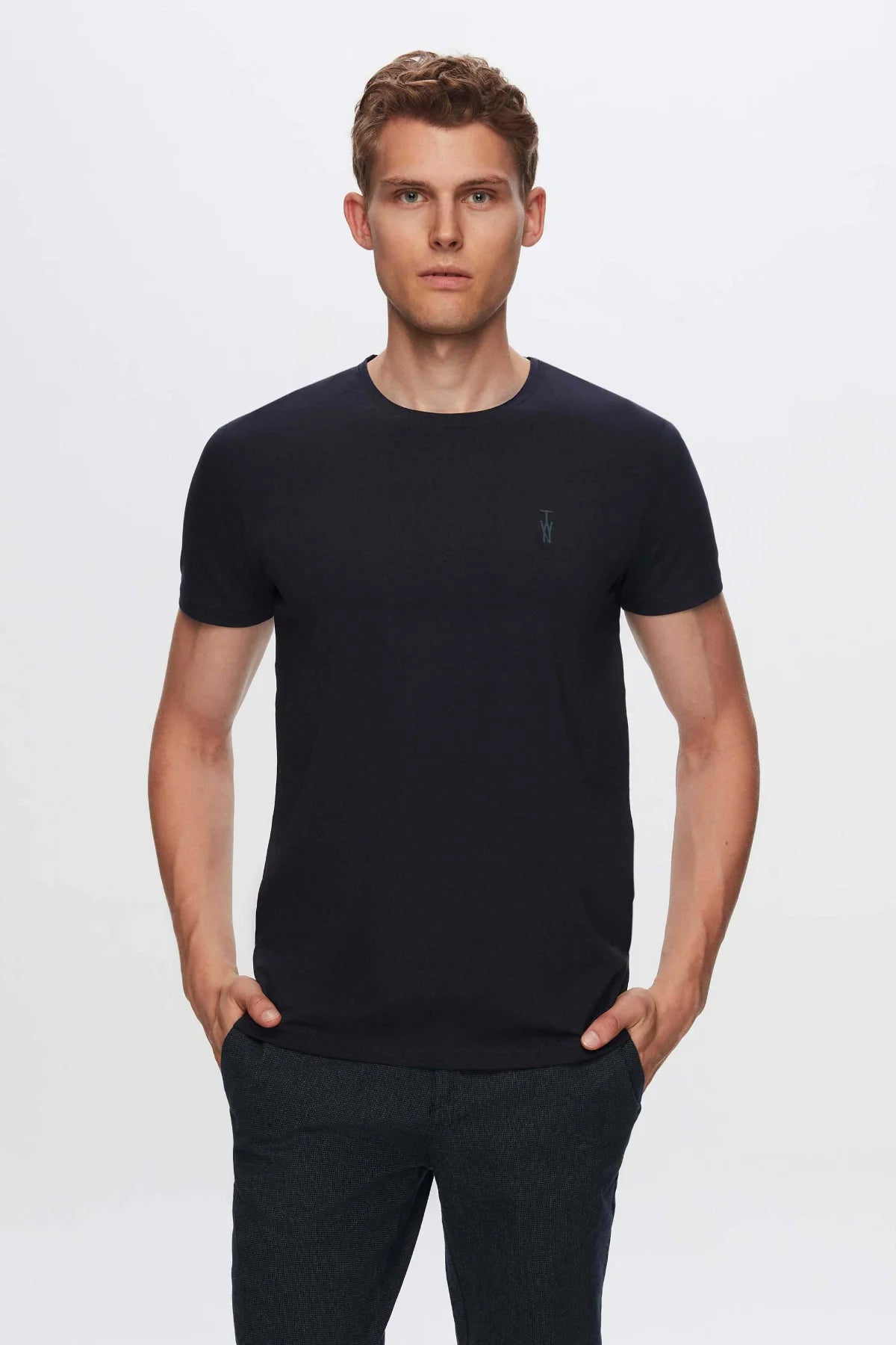 TRICOU SLIM FIT TWN  - Bleumarin