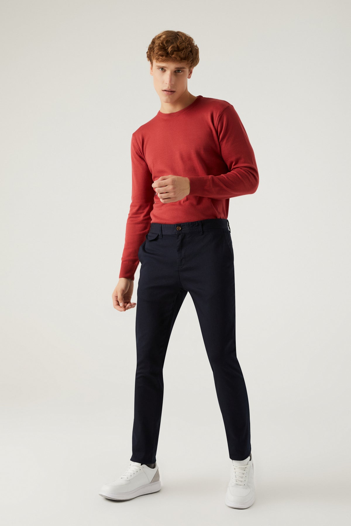 PANTALONI CHINO SLIM FIT TWN  - Bleumarin