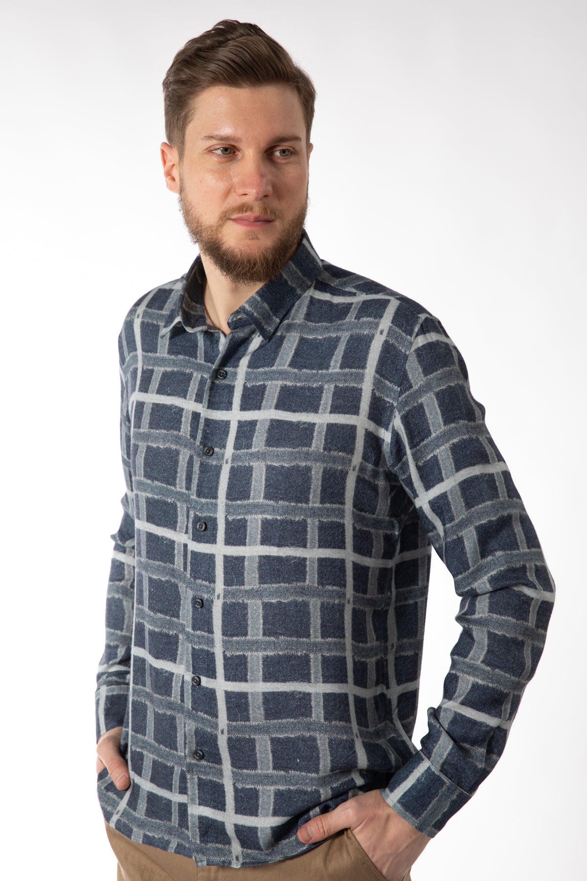 CAMASA CASUAL SLIM FIT TWN  - Bleumarin