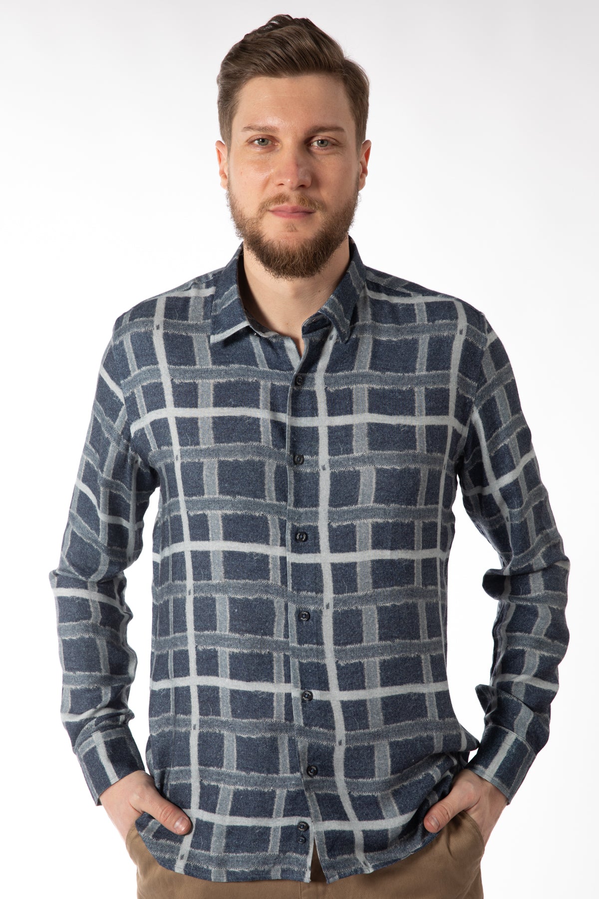 CAMASA CASUAL SLIM FIT TWN  - Bleumarin