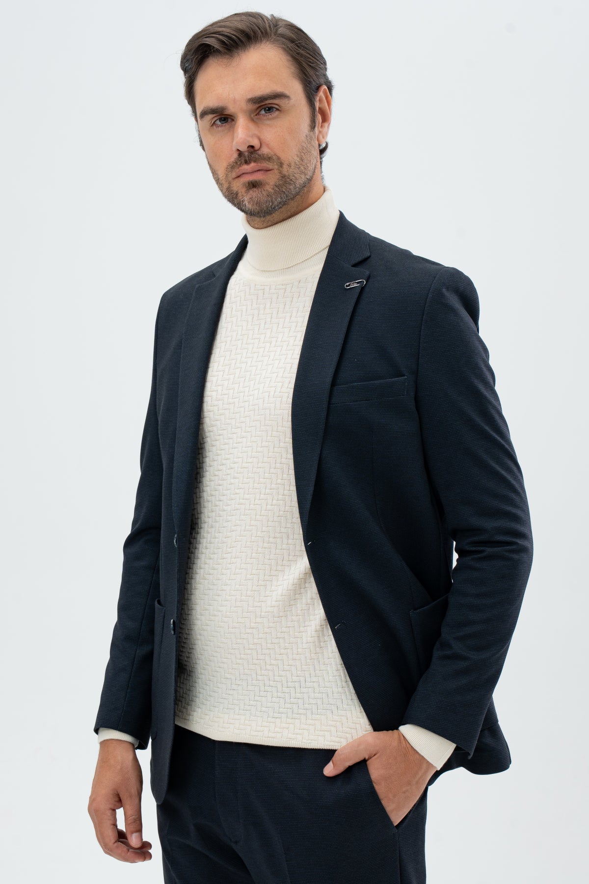 COSTUM SLIM FIT TWN  - Bleumarin