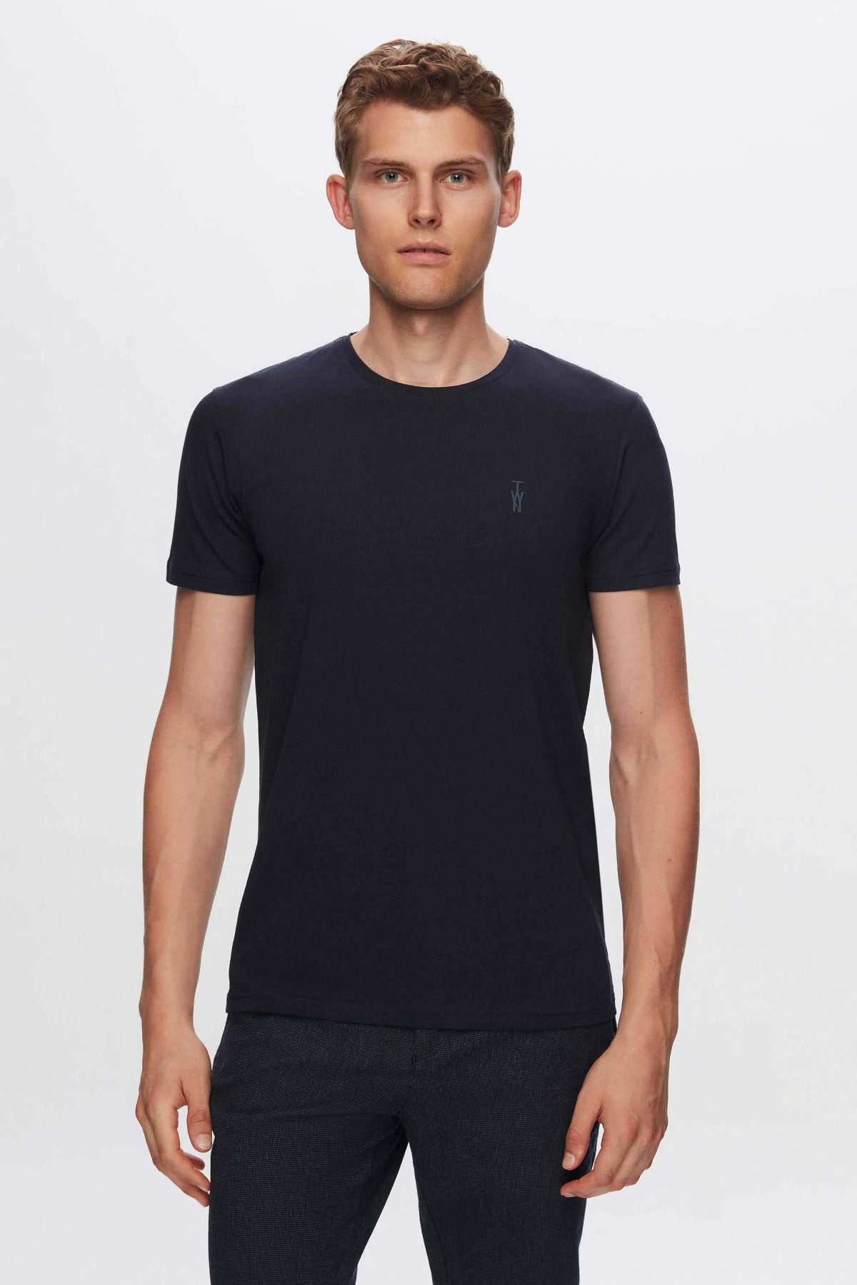 TRICOU SLIM FIT TWN  - Bleumarin
