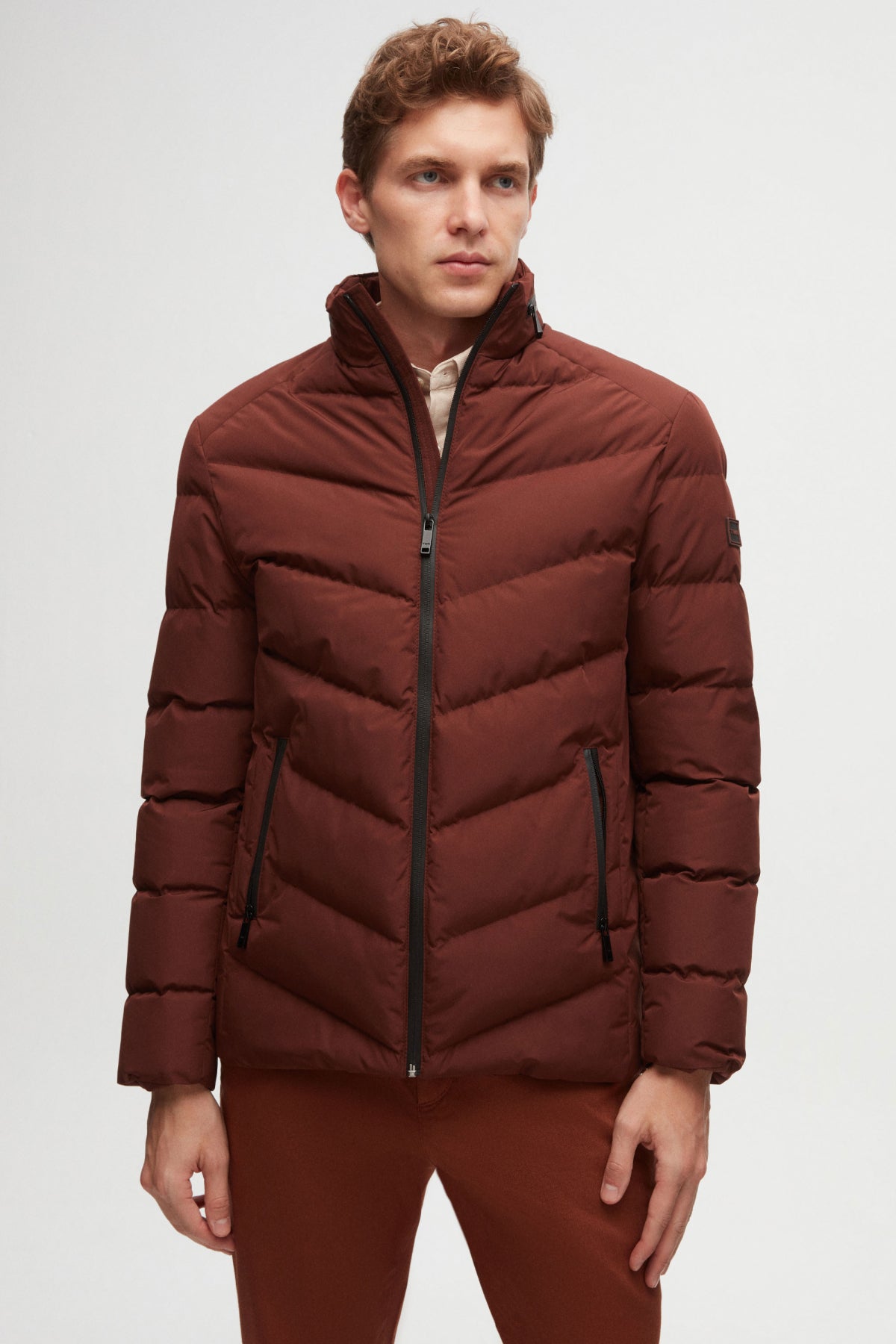 GEACA SLIM FIT TWN  - Cărămiziu