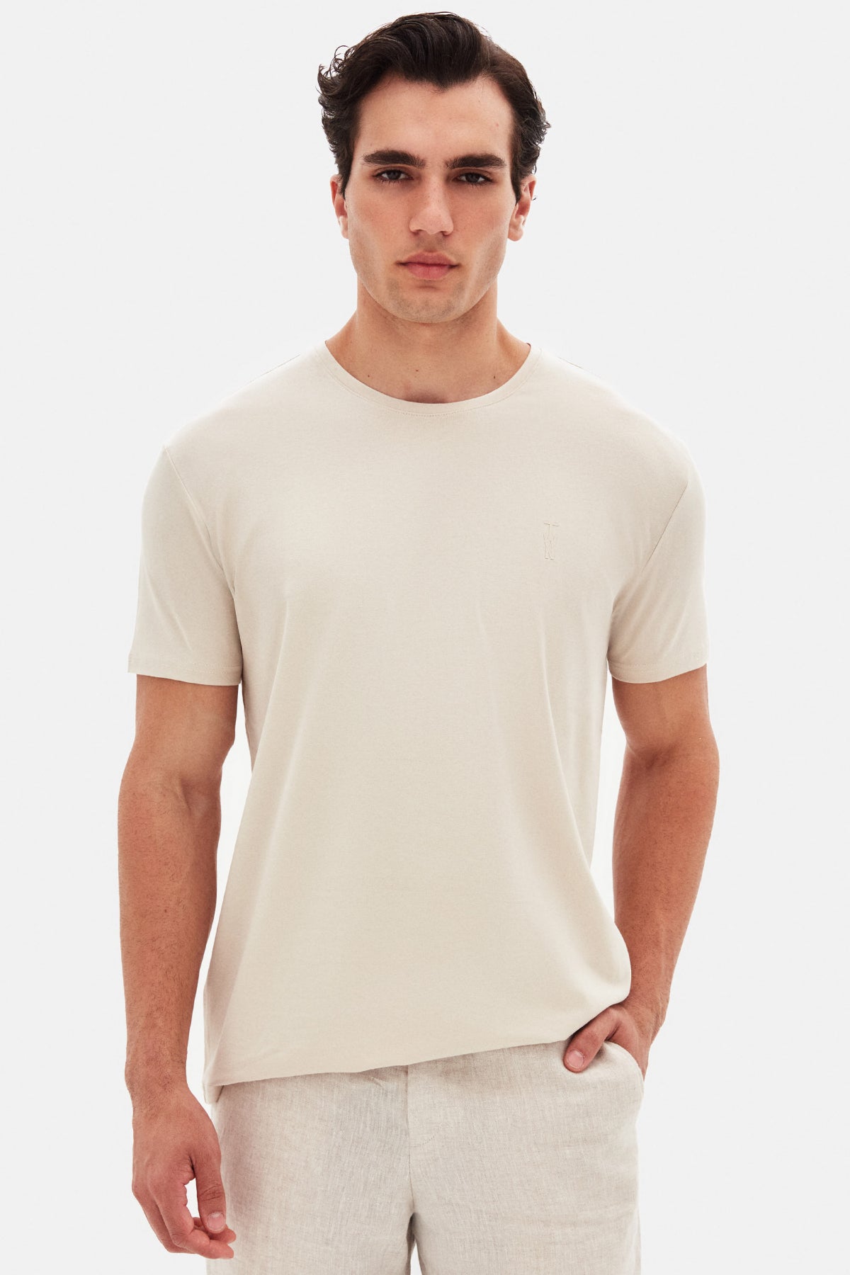 TRICOU SLIM FIT TWN  - Bej
