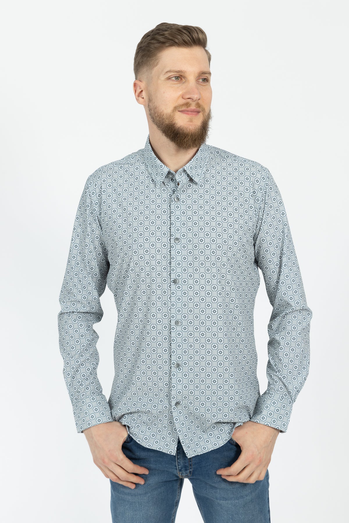 CAMASA CASUAL SLIM FIT TWN  - Piatră