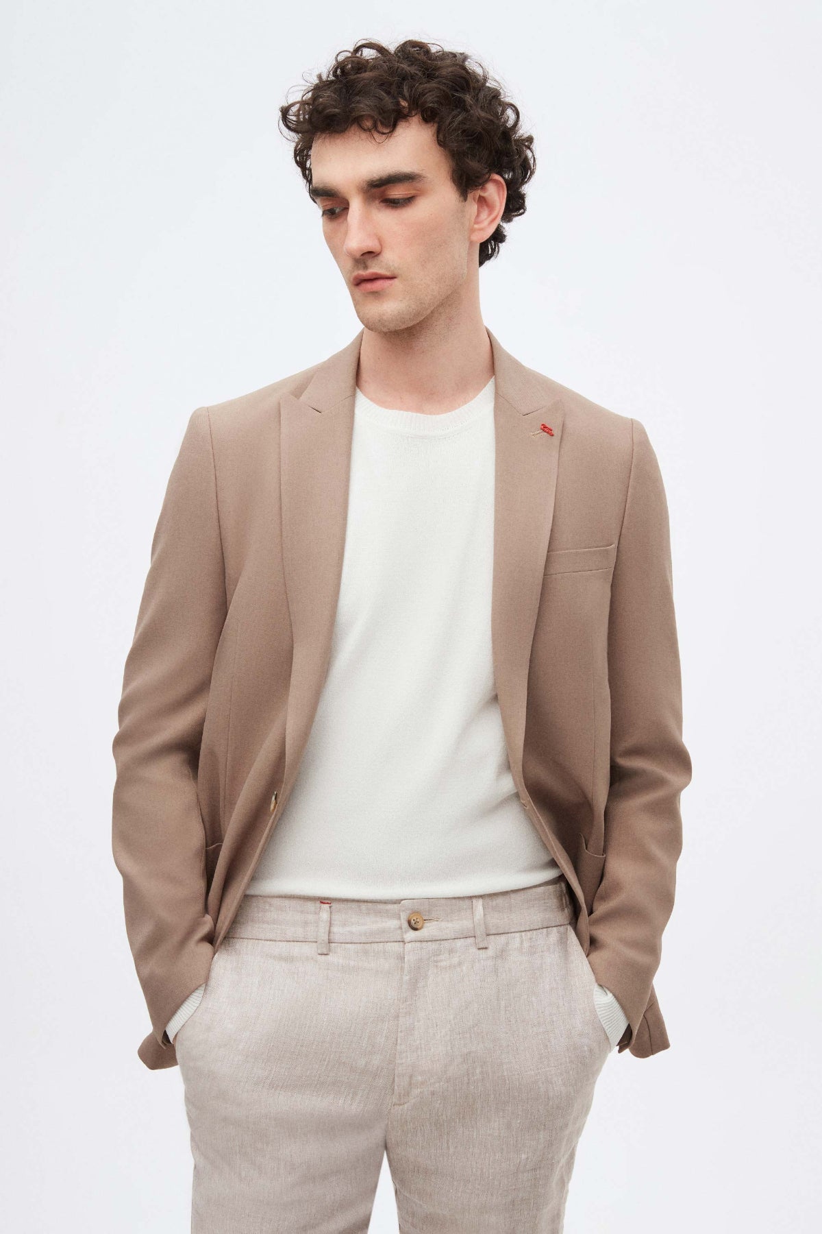 SACOU SLIM FIT TWN  - Taupe