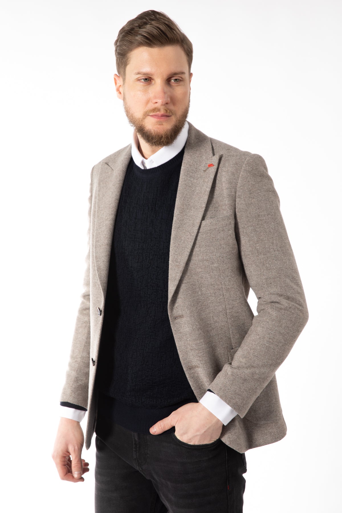 SACOU SLIM FIT TWN  - Taupe