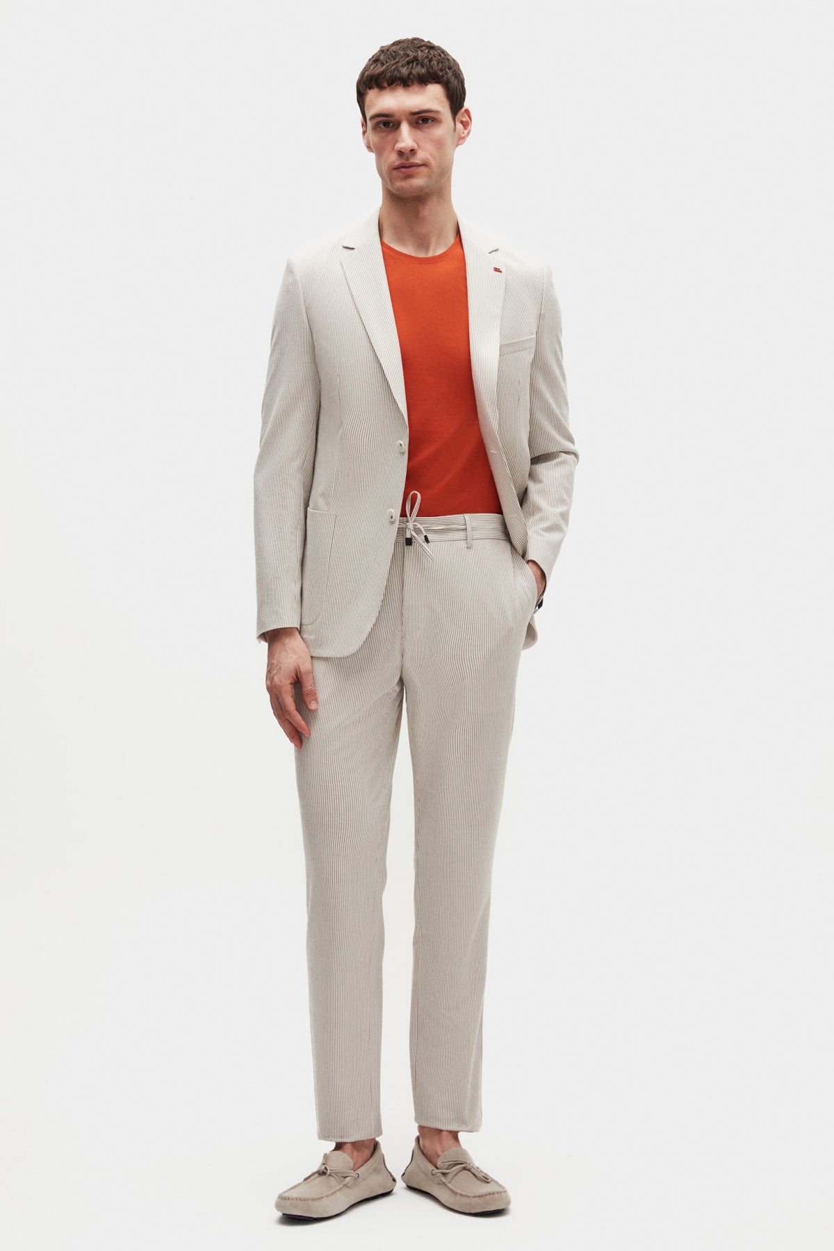 COSTUM SLIM FIT TWN  - Bej