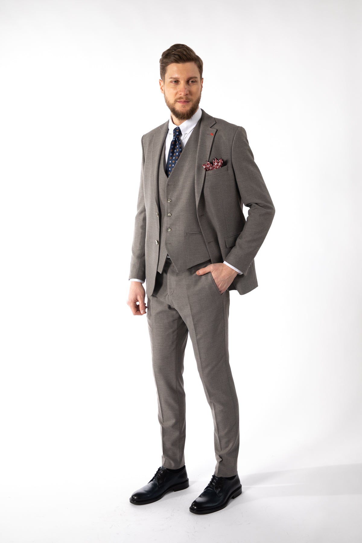 COSTUM SLIM FIT TWN  - Taupe