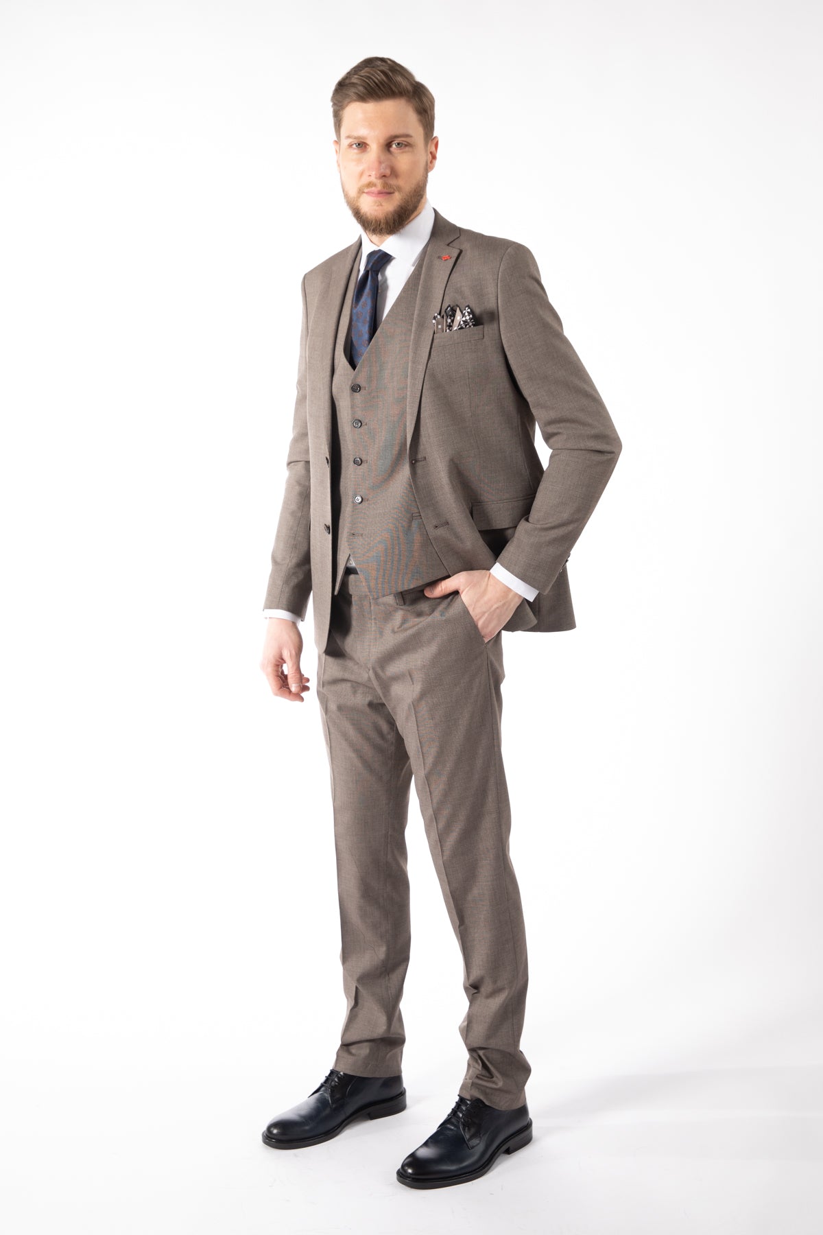 COSTUM SLIM FIT TWN  - Taupe