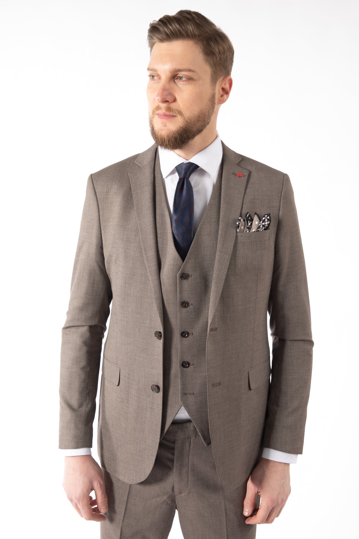 COSTUM SLIM FIT TWN  - Taupe