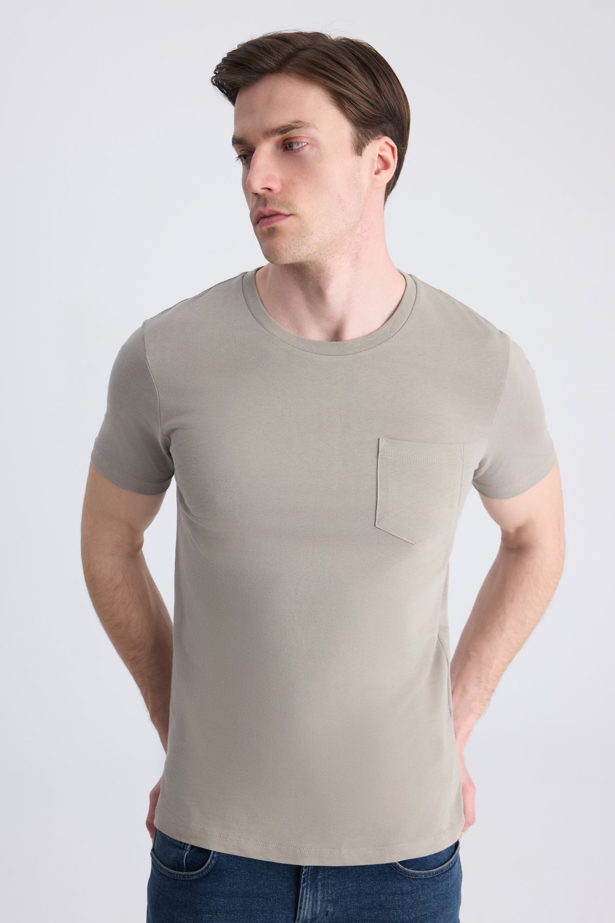 TRICOU SLIM FIT TWN  - Bej