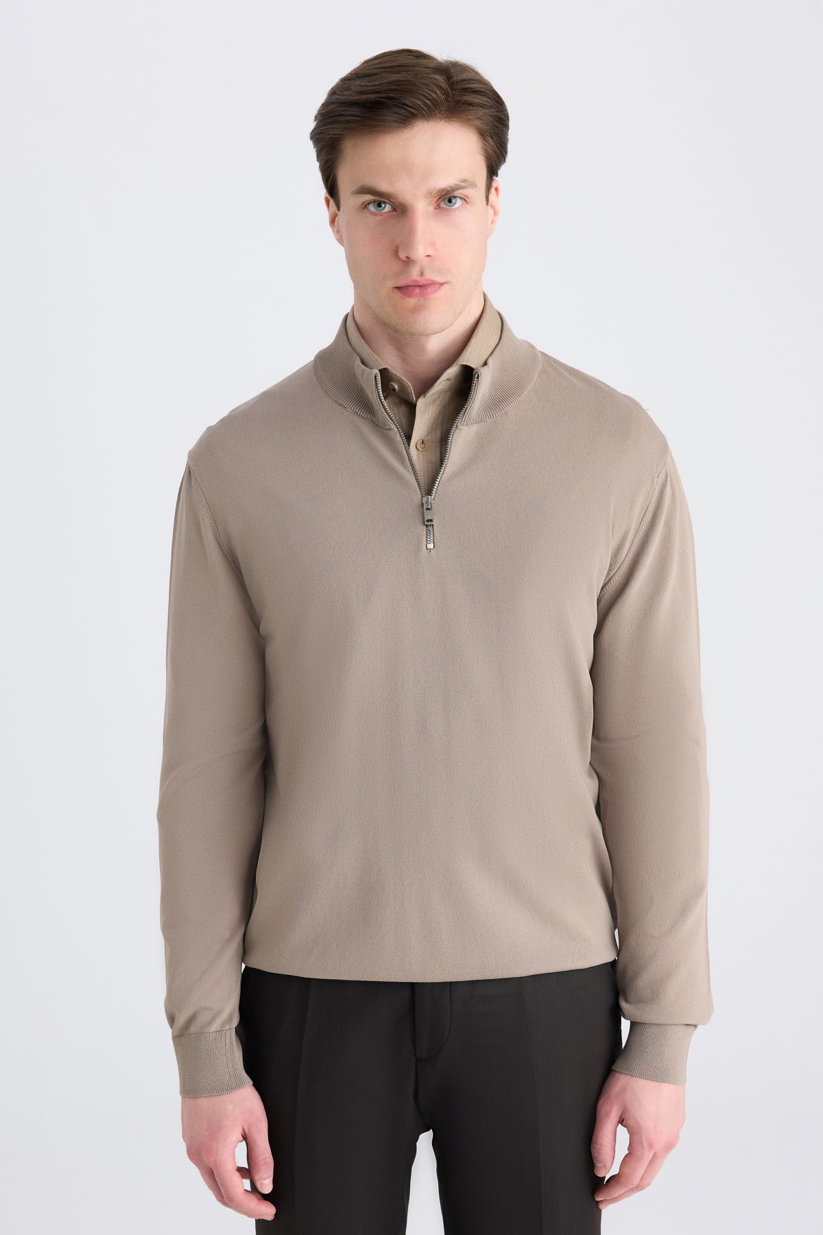PULOVER SLIM FIT TWN  - Bej