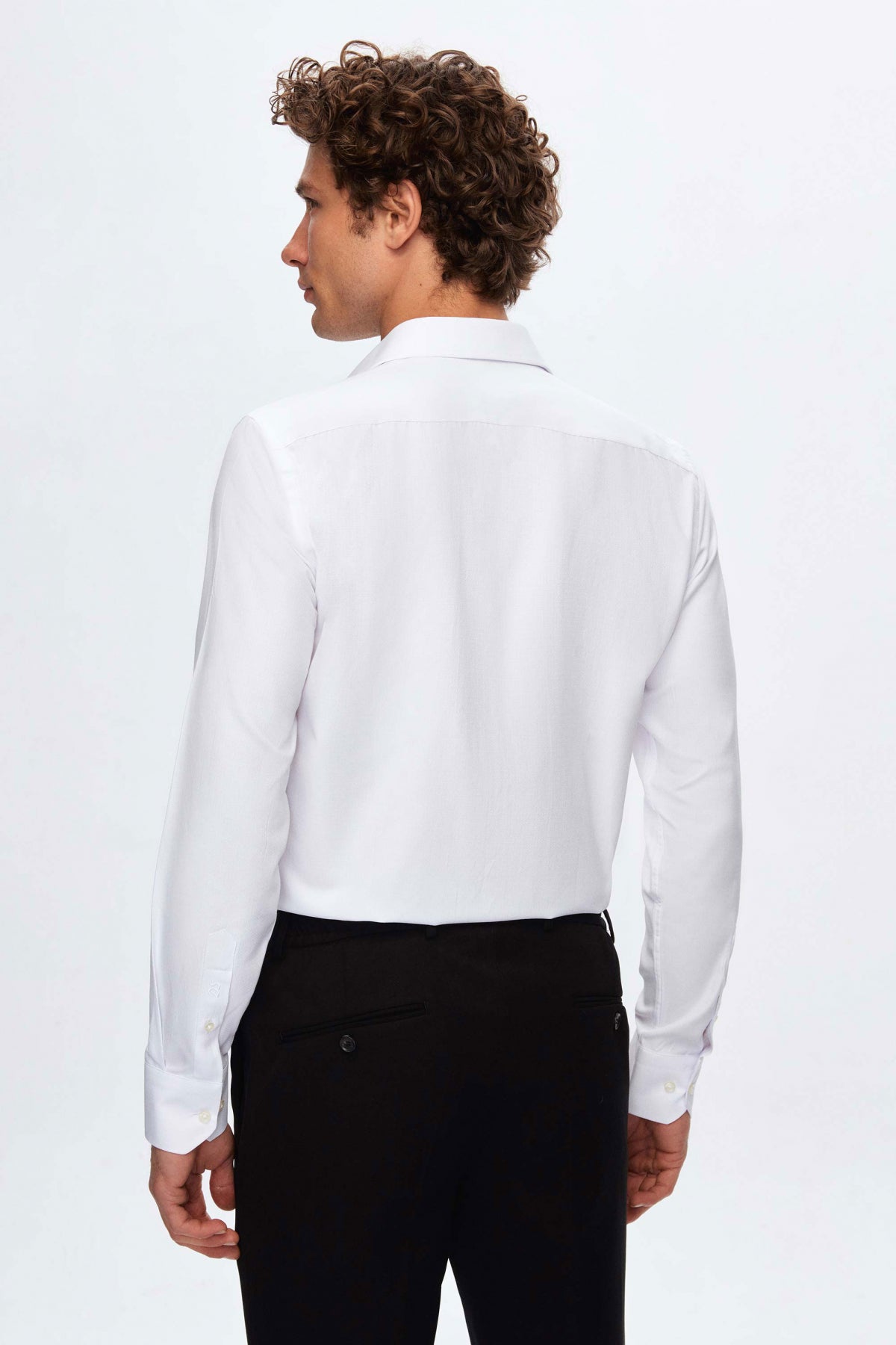 CAMASA SLIM FIT TWN  - Alb