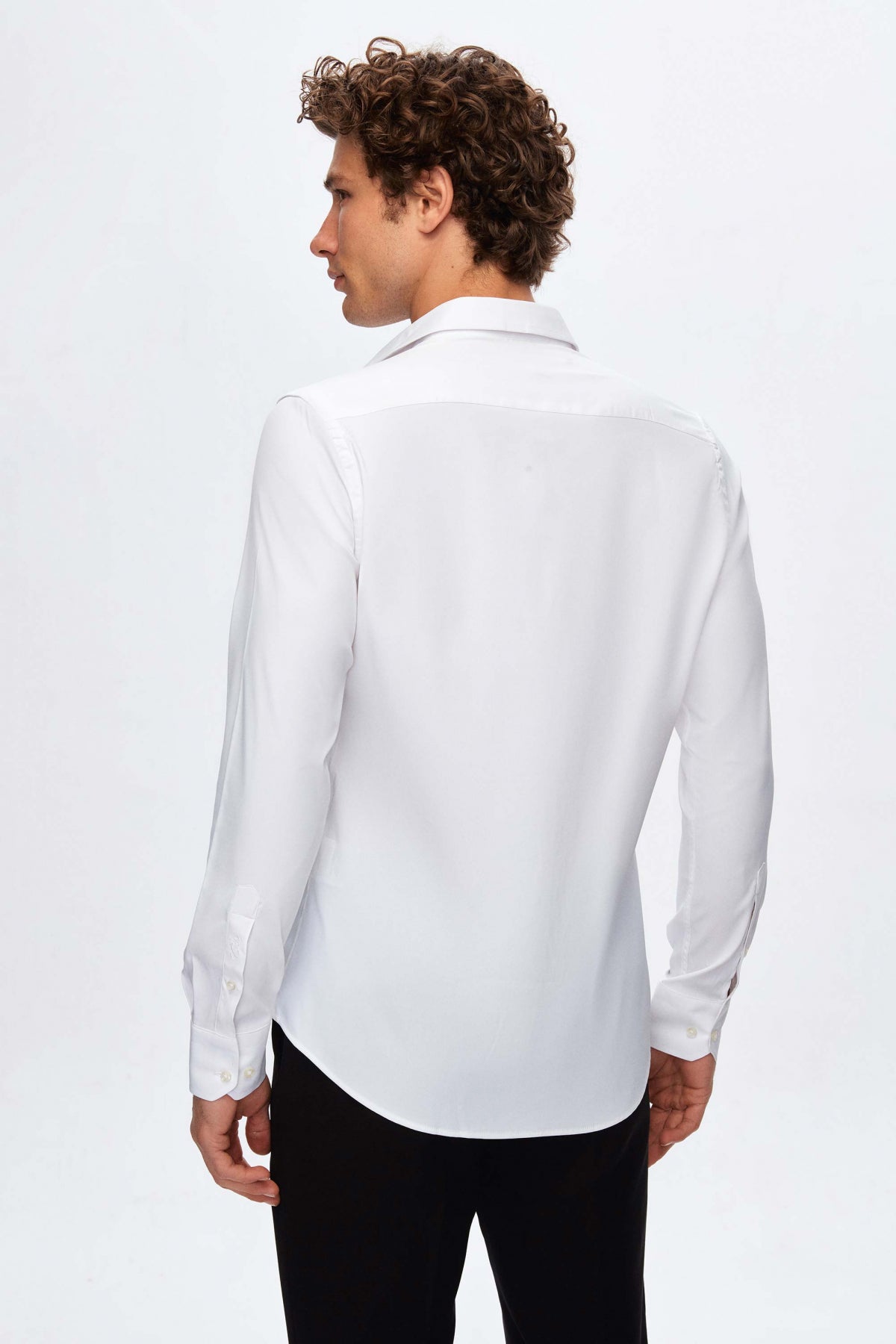 CAMASA SLIM FIT TWN  - Alb