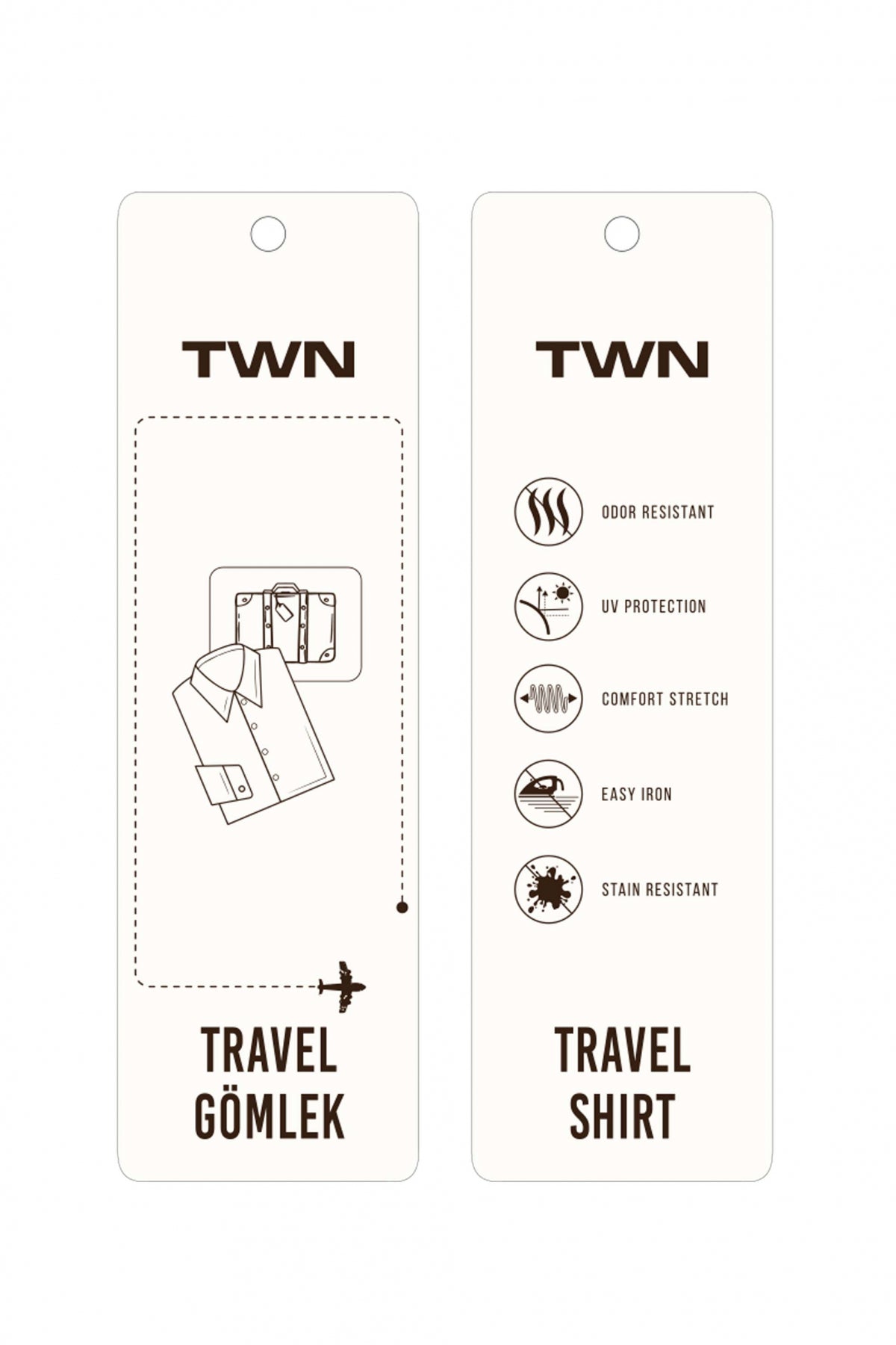 CAMASA SLIM FIT TWN  - Alb