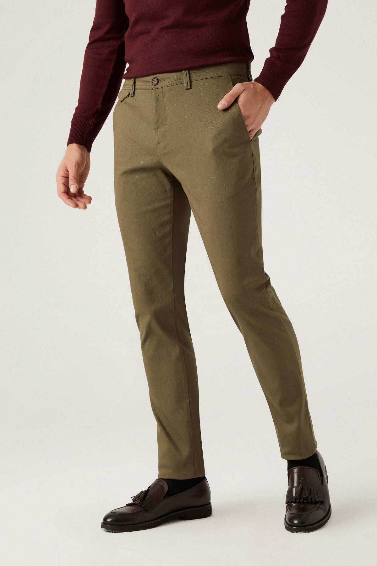 PANTALONI CHINO SLIM FIT TWN  - Kaki