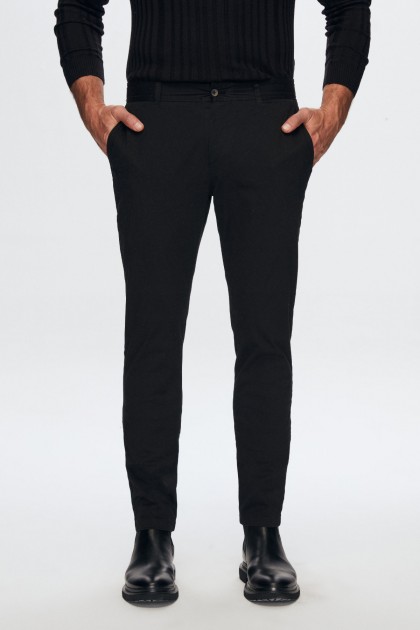 PANTALONI CHINO NEGRI SLIM FIT TWN