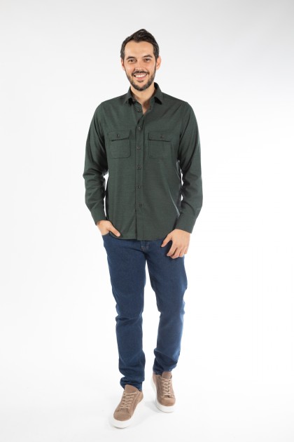 CAMASA VERDE REGULAR FIT D'S DAMAT