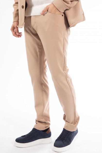 PANTALONI CASUAL BEJ SLIM FIT TWN