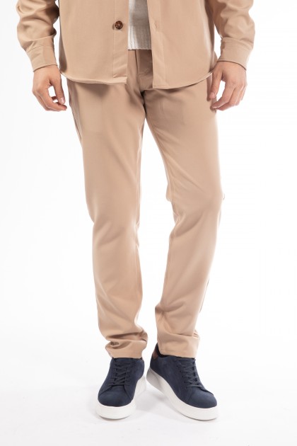 PANTALONI CASUAL BEJ SLIM FIT TWN