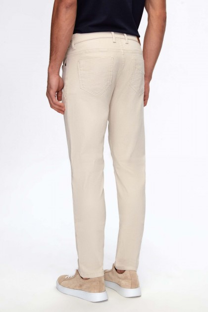 PANTALONI BEJ SLIM FIT D'S DAMAT