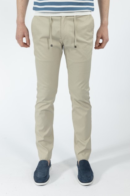 PANTALONI CASUAL BEJ SLIM FIT D'S DAMAT