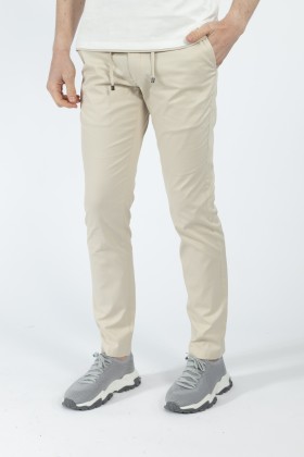 PANTALONI CASUAL BEJ SLIM FIT D'S DAMAT