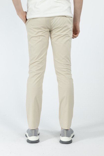 PANTALONI CASUAL BEJ SLIM FIT D'S DAMAT