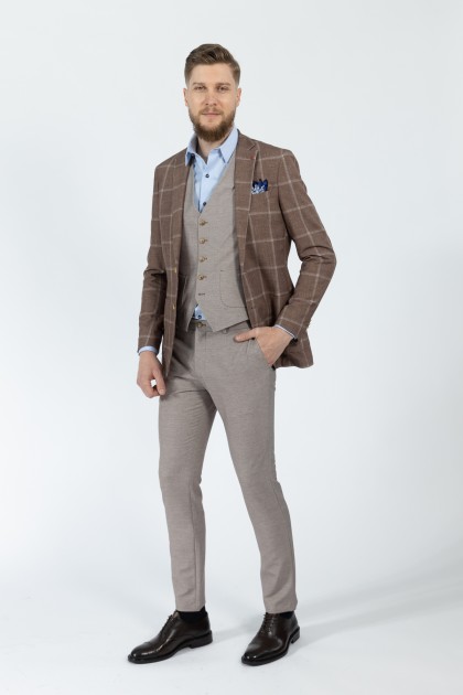 COSTUM CU VESTA CASUAL MARO SLIM FIT D'S DAMAT