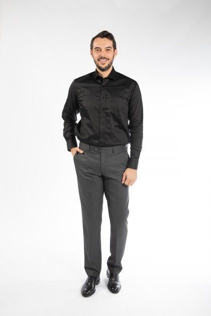 CAMASA NEAGRA D'S DAMAT REGULAR FIT