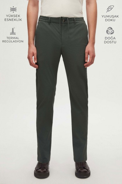 PANTALONI CASUAL VERZI SLIM FIT D'S DAMAT